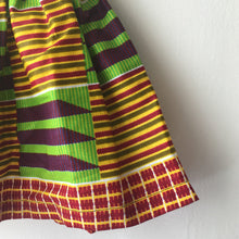 Load image into Gallery viewer, Morowa - African Kente Print Pinafore Dress and Bow Set