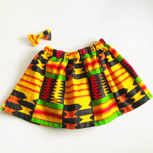 Load image into Gallery viewer, Ashanti - African Print Skirt and Bow Set
