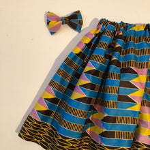 Load image into Gallery viewer, Thema - African Kente Skirt and Bow Set
