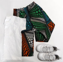 Load image into Gallery viewer, Gowon - Geometric Spotty African Print Unisex Slim Fit Trousers
