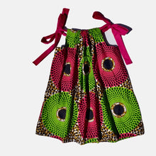 Load image into Gallery viewer, Dalia Pink and Green - Ankara Tie Top
