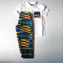 Load image into Gallery viewer, Nyamekye - Kente Print Slim Fit Trousers
